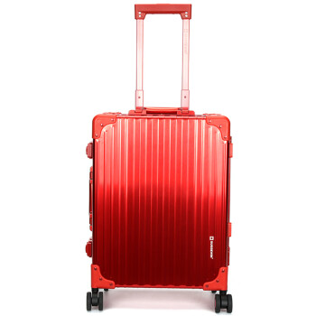 瑞世（SUISSEWIN）铝镁合金旅行箱拉杆箱 男女万向轮登机行李箱SN1195 20英寸 红色