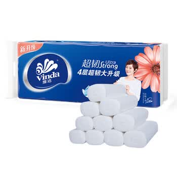 维达（Vinda） 卷纸 超韧4层78克10卷*4提 共40卷 实芯卫生纸 V4143