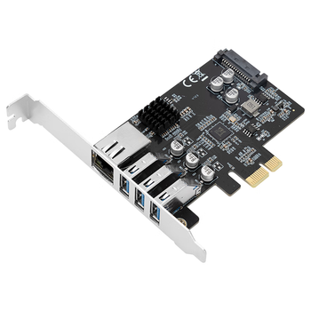 魔羯 MOGE 台式机内置PCI-E自适应千兆有线网口 带USB3.0以太网口扩展卡 千兆网口USB3.0转接卡 MC2046