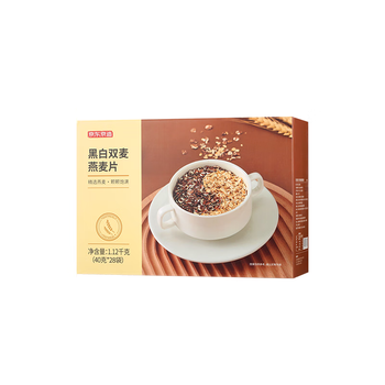 京东京造鲜来多黑白双麦燕麦片1120g（40g*28袋）早餐蛋白粉代餐