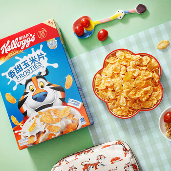 家乐氏（Kellogg）进口香甜玉米片175g/盒儿童营养谷物麦片即食早餐代餐零食