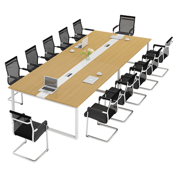 圣黎办公桌组合会议桌简约现代长条桌洽谈培训桌工作台3.5*1.4米桌