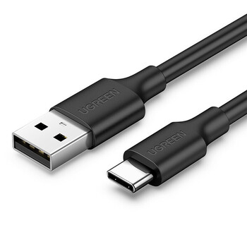 绿联（UGREEN） USB2.0转Type-C数据线 Type-C快充数据线 升级款 黑色 3米 5条装 60826 US287