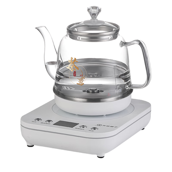 FUNORK全自动上水电热烧水壶玻璃烧水器茶台专用一体茶桌茶几保温泡茶具抽水电茶炉 RY-D2白色1L