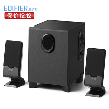 漫步者（EDIFIER） R101BT 蓝牙版多媒体2.1蓝牙音箱电脑音箱笔记本手机通用小重低音炮 黑色