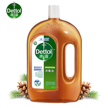滴露（Dettol）消毒液1.8L 灭活甲流H3N2 杀菌除螨 家居宠物地板衣物除菌液