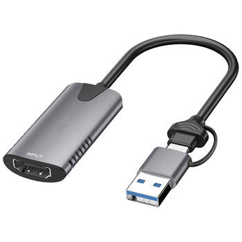 科雅 采集卡HDMI视频 4K高清输入Switch/NS/PS5/4游戏手机相机直播录制电脑USB/Type-C双输出采集器