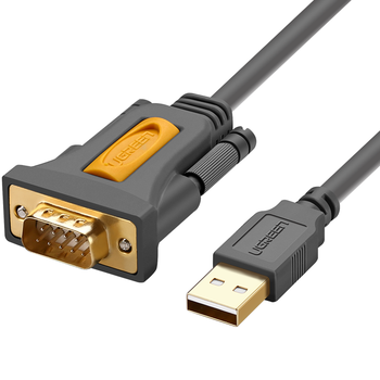 绿联USB转RS232串口线 USB转DB9针公头转接线 支持考勤机收银机标签打印机线com口调试线 2米20222