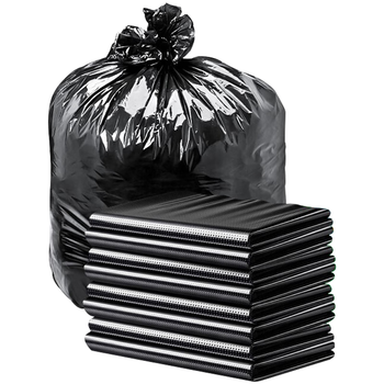 加品惠平口垃圾袋黑色100*110*100只1.9丝单层加厚平装商用垃圾桶袋1953