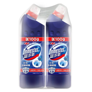 蓝多霸（DOMESTOS） 清洁剂 长效洁厕啫喱沧海星光香(2X600G)*3瓶 持久留香去垢