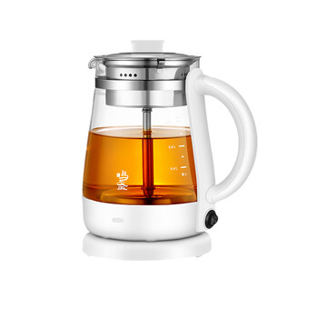鸣盏煮茶器家用全自动多功能煮茶壶花茶壶小型办公室0.8L玻璃电热水壶MZ-078白色