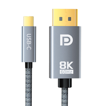 优籁特Type-C转DP1.4线雷电4/5转接器8K60Hz笔记本外接显示器高刷视频线USB-C苹果手机投屏2米