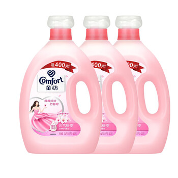 金纺柔顺剂 粉樱(3KG+400G)*3瓶 柔顺护衣 顺滑无静电