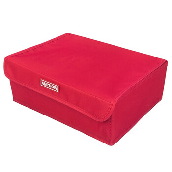 安巢安巢 百纳箱/内衣18格收纳盒红色 AJ277 