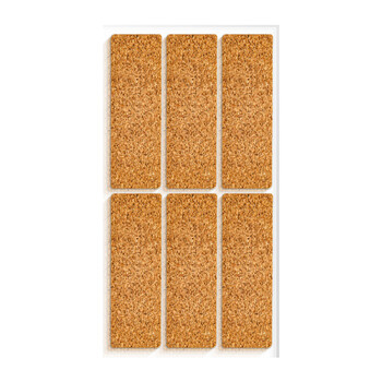 誉禾软木标签贴不干胶贴纸便签贴小尺寸厨房防水防油自粘式复古手账贴无痕学生姓名贴 6张大号36枚 5235