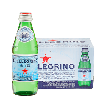 圣培露（S.Pellegrino）意大利含气天然矿泉水气泡水 饮用水 250ml*24瓶