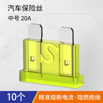 汇君 汽车保险丝保险片车用保险片插片4S店保险丝管套装 中号20A-10片
