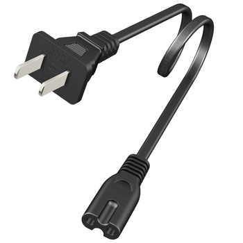  广昌兴（G.C.X）国标3C认证 8字电源线 两插直头0.75平方全无氧铜 阻燃PVC 八字尾双孔通用线 黑色 1.5米