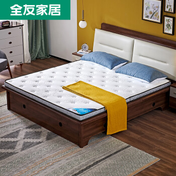 全友家居 床垫可折叠床垫软硬正反两用双功能床垫卧室椰棕床垫105115 床垫 1.8米