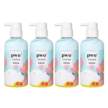 朴物大美PWU内衣内裤洗衣液300ml*4瓶内衣裤清洗液男女士杀菌内裤专用液