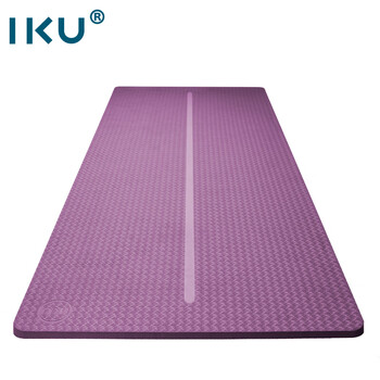 IKU初学者瑜伽垫加厚加宽加长防滑专业运动健身隔音垫子80*8mm紫色