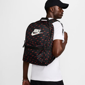 耐克NIKE男女双肩包背包 电脑包旅行包书包 HF6995-010黑/山峰白均码