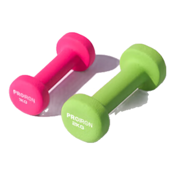 PROIRON普力艾 哑铃男士家用浸塑纯铁环保无味健身哑铃套装亚铃 7KG*2