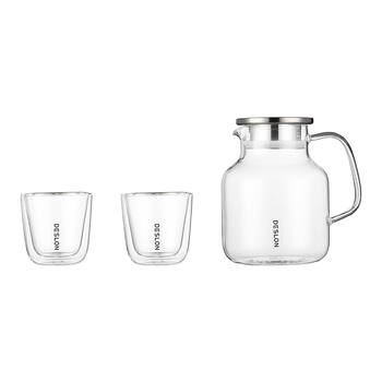德世朗（DESLON）清韵凉水壶套装玻璃冷水壶凉水杯高硼硅玻璃杯防爆耐高温