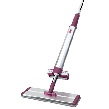 好媳妇（okaywife）平板拖把35cm共4块拖布免手洗可旋转办公室木地板不锈钢懒人平拖