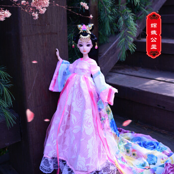 芭比娃娃古装仙子古代衣服中国公主贵妃花千骨洋娃娃玩具女孩套装