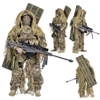 兵人16兵人12寸模型狙鸡击手带巴雷特军事模型吉利服特种部队玩具16兵