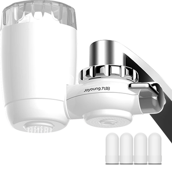 九阳(Joyoung)JYW-T03 1机4芯套装前置净水器水龙头台式净水机家用厨房过滤器自来水可视化可清洗滤芯