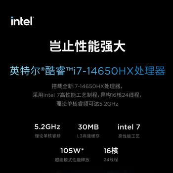 联想拯救者Y7000P 14代酷睿i7 16英寸电竞游戏本笔记本电脑 2.5k 165Hz 1T固态 i7-14650HX 16G RTX4060