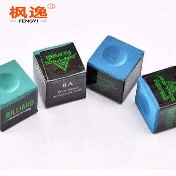 枫逸 巧克粉台球用品台球杆粉擦皮头粉擦头油性 绿色8A赛级一盒12粒