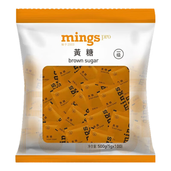 铭氏（Ming's）咖啡糖包 赤砂糖 独立包装黄糖 5g×100包 咖啡伴侣冲饮糖