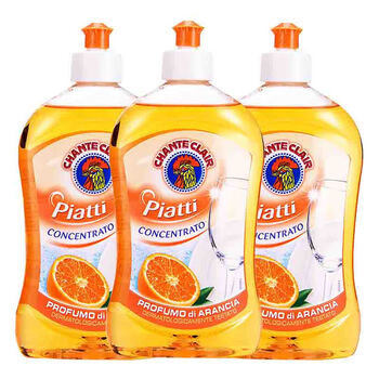 大公鸡管家CHANTECLAIR浓缩香橙洗洁精 去油污清洗无残留不伤手500ml*3瓶装