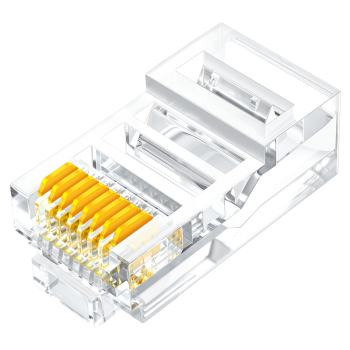 山泽 超五类网线水晶头 cat5e电脑千兆网络连接器 RJ45工程级8P8C超5类镀金水晶头 100个/盒 WL-5100