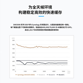 群晖（Synology）SNV3000系列SSD企业级固态硬盘 M.2接口(NVMe协议)  NAS专用  SNV3410-800G