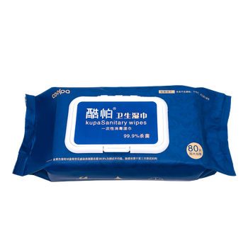 酷帕 单包装居家办公消毒湿巾 季铵盐消毒湿巾80抽*6包（大版）KPX-1