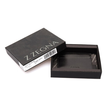 杰尼亚 Z Zegna 男士皮质卡片夹 黑色 E1179Z PLM NER