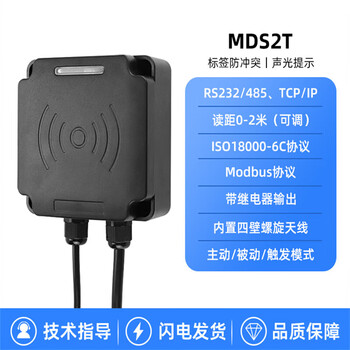 刚沃（MDS2T【TCP/IP】【Modbus协议】）rfid读写器超高频协议工业读卡器流水线计数器AGV轨迹定位单位：个