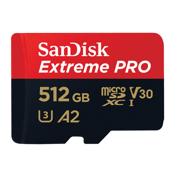 闪迪（SanDisk）512GB TF（MicroSD）内存卡 A2 4K V30 U3 C10 至尊超极速移动存储卡 读速200MB/s 写速140MB/s