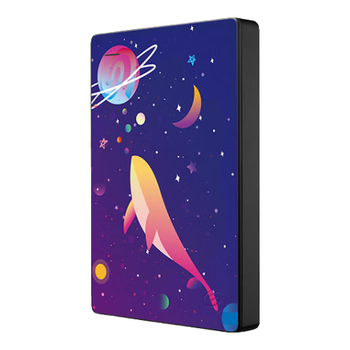 希捷（SEAGATE）移动硬盘 1TB USB3.0高速 机械硬盘 兼容Mac 数据恢复服务 外接存储 简系列 彩绘定制款-星辰瀚海