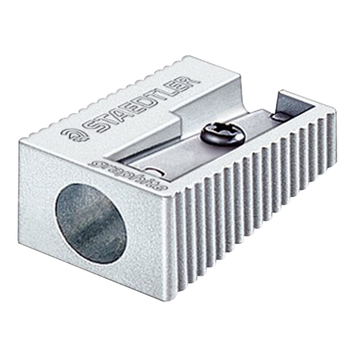 施德楼（STAEDTLER）卷笔刀削笔刀 全钢制转笔刀铅笔削笔器 学生儿童绘画素描美术彩铅工具开学必备用品 单孔51010