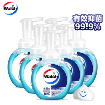 威露士健康呵护抑|菌洗手液  有效抑|菌99.9% 300ml*6瓶 泡沫抑|菌