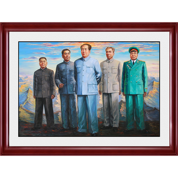 主席像墙画伟人头像画像客厅镇宅风水名人装饰画挂画.