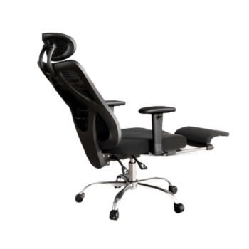 得力（deli）KF221-J人体工学椅  升降扶手办公电脑椅 合金脚带脚托 臻享版