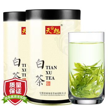 天旭白茶安吉 茶叶绿茶 2025新茶春茶茗茶 明前特级珍惜白茶罐装250g