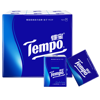 得宝（TEMPO）一博同款 手帕纸 经典无香4层7张*36包 湿水不破 纸巾小包 面巾纸