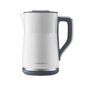 摩飞电器（Morphyrichards）电热水壶烧水壶热水壶 家用恒温水壶1.5L不锈钢304双层防烫实时显温开水壶MR6070白